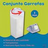 Kit 2 Garrafas em Acrílico Transparente 1l Cada Multiuso sem Bpa Tipo Caixa Leite Suco Agua C/ Tampa - 8