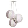 Lustre Pendente 3 Bolinhas Rosa Quarto Bebê Infantil Menina - 1