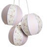 Lustre Pendente 3 Bolinhas Rosa Quarto Bebê Infantil Menina - 2