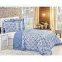 Ver mais imagens de Cobre Leito Queen Size Dupla Face Valence 3 Peças Estampado/Azul