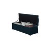 Calçadeira Baú Raissa 138 cm Suede Azul Marinho - 3