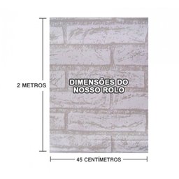 Papel de Parede Auto Adesivo Kit 10 Unid Tijolo Pedra Marmore - Tijolo Branco - 2