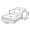 Ver imagem 2 de Poltrona Cama Solteiro Retrátil 1 Lugar 102cm Zora K01 Linho Soft Grafite - Lyam Decor