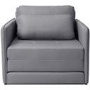 Ver imagem 1 de Poltrona Cama Solteiro Retrátil 1 Lugar 102cm Zora K01 Linho Soft Grafite - Lyam Decor