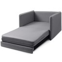 Ver imagem 7 de Poltrona Cama Solteiro Retrátil 1 Lugar 102cm Zora K01 Linho Soft Grafite - Lyam Decor