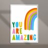 Quadro You Are Amazing 33x24cm - com Vidro:moldura Preta - 2
