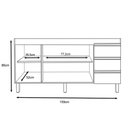 Ver imagem 4 de Balcão Cozinha Karen 160cm com 3 Portas e 3 Gavetas Peternella Móveis