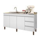 Ver imagem 2 de Balcão Cozinha Karen 160cm com 3 Portas e 3 Gavetas Peternella Móveis
