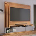 Ver imagem 1 de Home Theater 2 Portas Basculantes com Led Humaitá - Freijó / Cinza