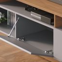 Ver imagem 6 de Home Theater 2 Portas Basculantes com Led Humaitá - Freijó / Cinza