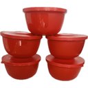 Ver imagem 2 de Tupperware Kit 6 Peças Copo com Bico 470ml e Potinhos 400ml Vermelho Kit 6 Peças Copo com Bico 470ml