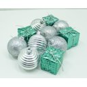 Ver imagem 5 de Kit 22 Peças Tubo Natalino Enfeite Árvore Natal Verde 5cm