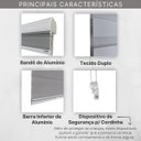 Ver imagem 5 de Persiana Horizontal Pvc 25mm Block Luxo 80larg X 220alt Cinza - Quarto/sala/ Escritório/cozinha/lava