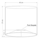 Ver imagem 7 de Cúpula Abajur e Luminária Cilíndrica Vivare Cp-7019 Ø40x30cm - Bocal Nacional Rustico-bege
