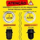 Ver imagem 4 de Cúpula Abajur e Luminária Cilíndrica Vivare Cp-7019 Ø40x30cm - Bocal Nacional Rustico-bege
