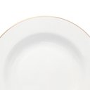 Ver imagem 2 de Prato Fundo de Porcelana Branco Fio de Ouro Royal 22cm - Hauskraft