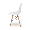 Ver imagem 5 de Cadeira para Sala de Jantar Eiffel Eames Branco Base Madeira R02 D'rossi