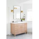 Ver imagem 1 de Espelho Retangular com Moldura Metal Decorativo Sala Hall Parede 70x50 Cm