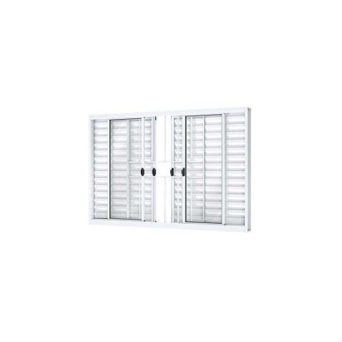 Janela Veneziana Aluminio C/g 120 X 10 X 150cm - Branca - Riobras