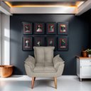 Ver imagem 2 de Poltrona para Sala e Quarto Decorativa Opala Suede Bege
