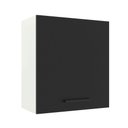 Ver imagem 1 de Armário Aéreo Madesa Agata 60cm com 1 Porta Branco e Preto