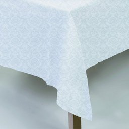 Toalha de Mesa Jacquard Neo Classico Arabesco 160x240 Branco - 1 Toalha de Mesa Jacquard Neo Classico Arabesco 160x240 Branco - 1