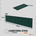 Ver imagem 3 de Kit 10 Placas Cabeceira Modular Estofada Autocolante King - Verde