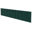 Ver imagem 2 de Kit 10 Placas Cabeceira Modular Estofada Autocolante King - Verde
