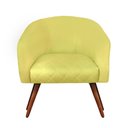 Ver imagem 1 de Poltrona Estela Tresse Suede Amarelo - Dominic Decor