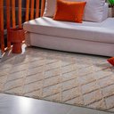 Ver imagem 1 de Tapete Relevo Jazz Perola/ Cinza 1,50 x 2,00 Des 13