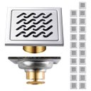 Ver imagem 1 de Ralo Aço Inox Anti Odor Kit 21 Uni 10x10 Anti Quintal Banheiro Varanda Inseto Lavabo Lavanderia Higi