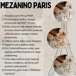 Mesa Mesinha Centro Lateral Organica 2 Un Mdf Madeira Novas:off White - 2