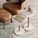Ver imagem 5 de Mesa Mesinha Centro Lateral Organica 2 Un Mdf Madeira Novas:off White