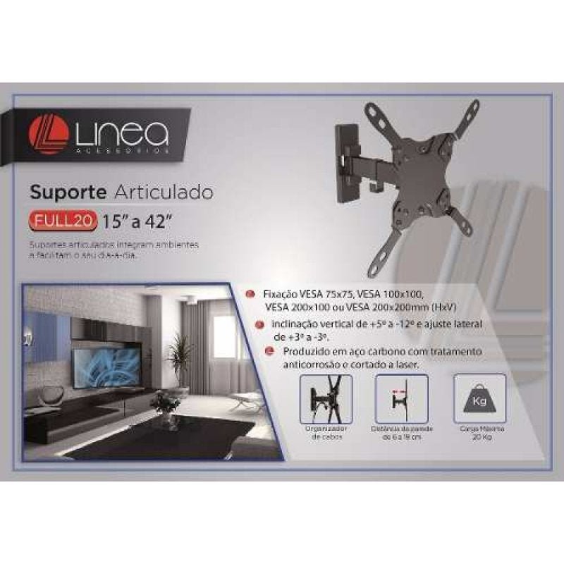 Suporte Articulado de Parede LCD LED de 15 ate 43 - FULL20 - 3