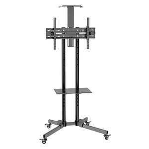 Suporte Pedestal Móvel para Tv, Elg, A06v6_s, Tvs 32" a 75", Altura Ajustável, Inclinação, com Rodas