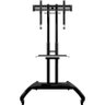 Suporte Móvel Pedestal de Chão com Rodas, Bandeja e Altura Regulável para TVs LCD/Led/Plasma/3D de 3 - 10