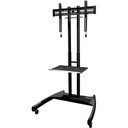 Ver imagem 5 de Suporte Móvel Pedestal de Chão com Rodas, Bandeja e Altura Regulável para TVs LCD/Led/Plasma/3D de 3