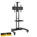 Ver imagem 2 de Suporte Móvel Pedestal de Chão com Rodas, Bandeja e Altura Regulável para TVs LCD/Led/Plasma/3D de 3
