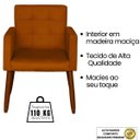 Ver imagem 4 de Poltrona Decorativa para Sala de Espera Comercial Tecido Suede Base de Madeira Pés Palito