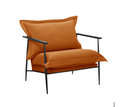 Ver imagem 1 de Poltrona Decorativa com Base Preta Sara Cor Caramelo