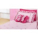 Ver imagem 3 de Colcha / Cobre Leito Cama Solteiro Menina com Borboletas na cor Rosa com 03 peças em Microfibra - Co