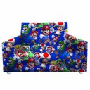 Ver imagem 2 de Poltrona Sofa Dois Lugares Infantil Dino Reforçada Quarto Sala Mario Azul