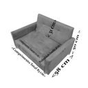 Ver imagem 5 de Poltrona Sofa Dois Lugares Infantil Dino Reforçada Quarto Sala Mario Azul