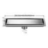 Ralo Retangular Aço Inox Slim Linear Oculto Invisível Banheiro Quintal 60x10cm - 8