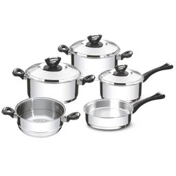 Jogo De Panelas Aço Inox Com Fundo Triplo 5 Peças Solar baquelite Tramontina - 2