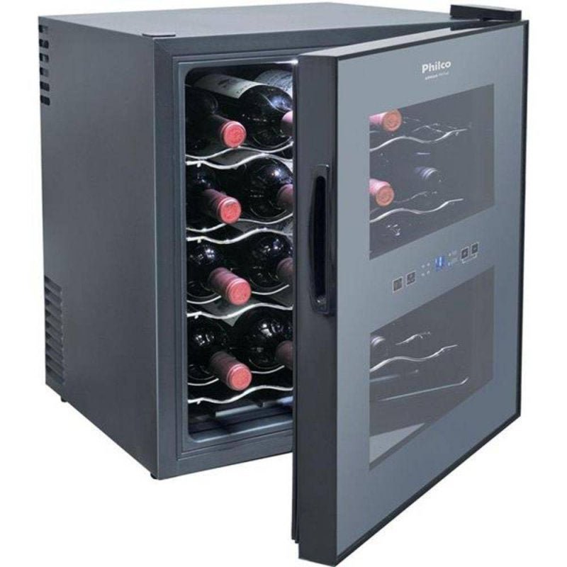 Adega de Vinhos Philco Ph16E Pr com Porta Espelhada e Controle Digital de Temperatura para 16 Garrafas - 2