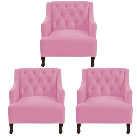 Kit 03 Poltronas Genesis Rosa