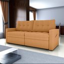 Ver imagem 6 de Sofá Cama Reclinável 2 Lugares 220cm Nayla Boucle Mostarda Matrix