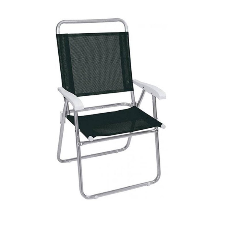Cadeira De Praia Master Plus Alumínio 2152 Preta - Mor - 6