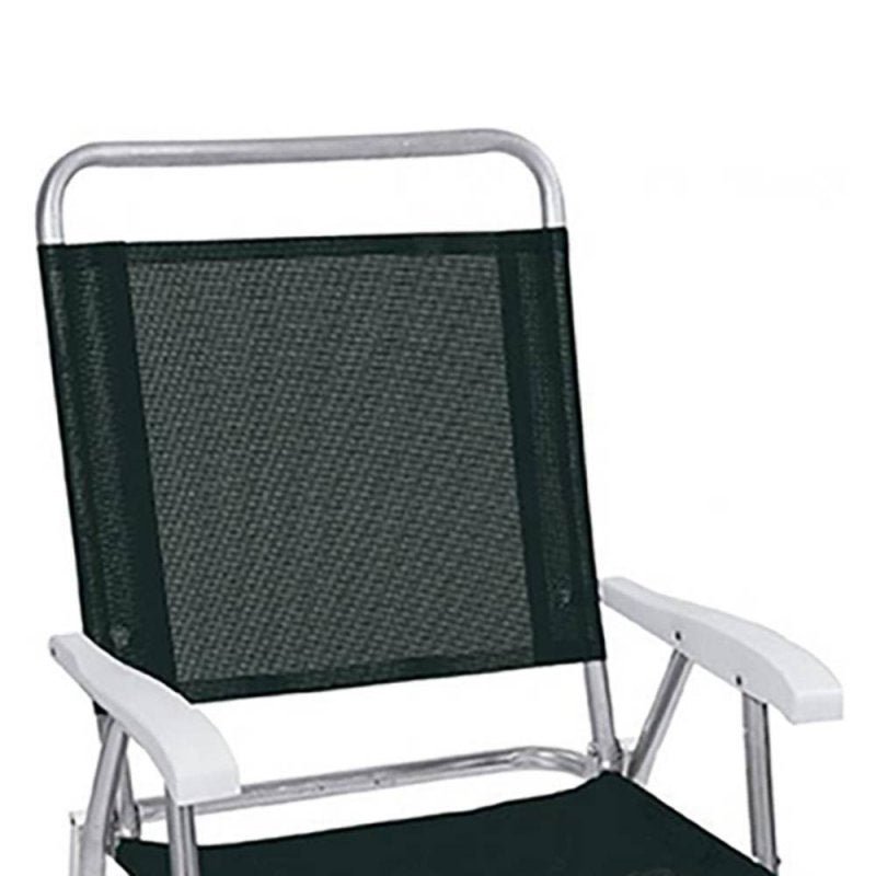 Cadeira De Praia Master Plus Alumínio 2152 Preta - Mor - 4
